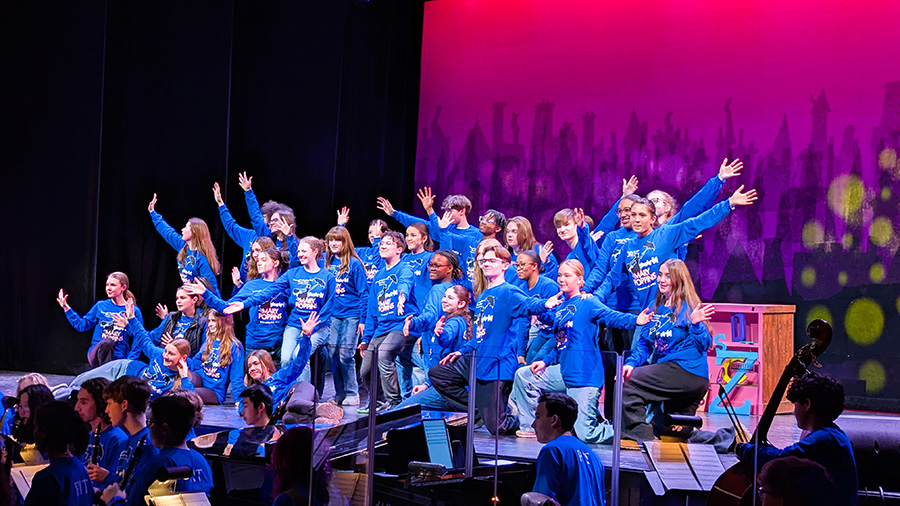 J-DHS students perform Mary Poppins preview for students and staff.